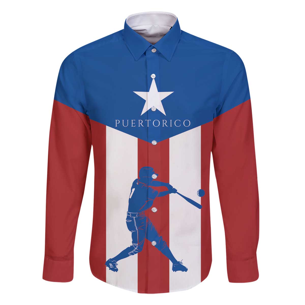 Puerto Rican Baseball Family Matching Off The Shoulder Long Sleeve Dress and Hawaiian Shirt Boricua Flag Sports