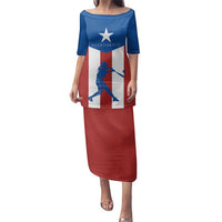 Puerto Rican Baseball Family Matching Puletasi and Hawaiian Shirt Boricua Flag Sports