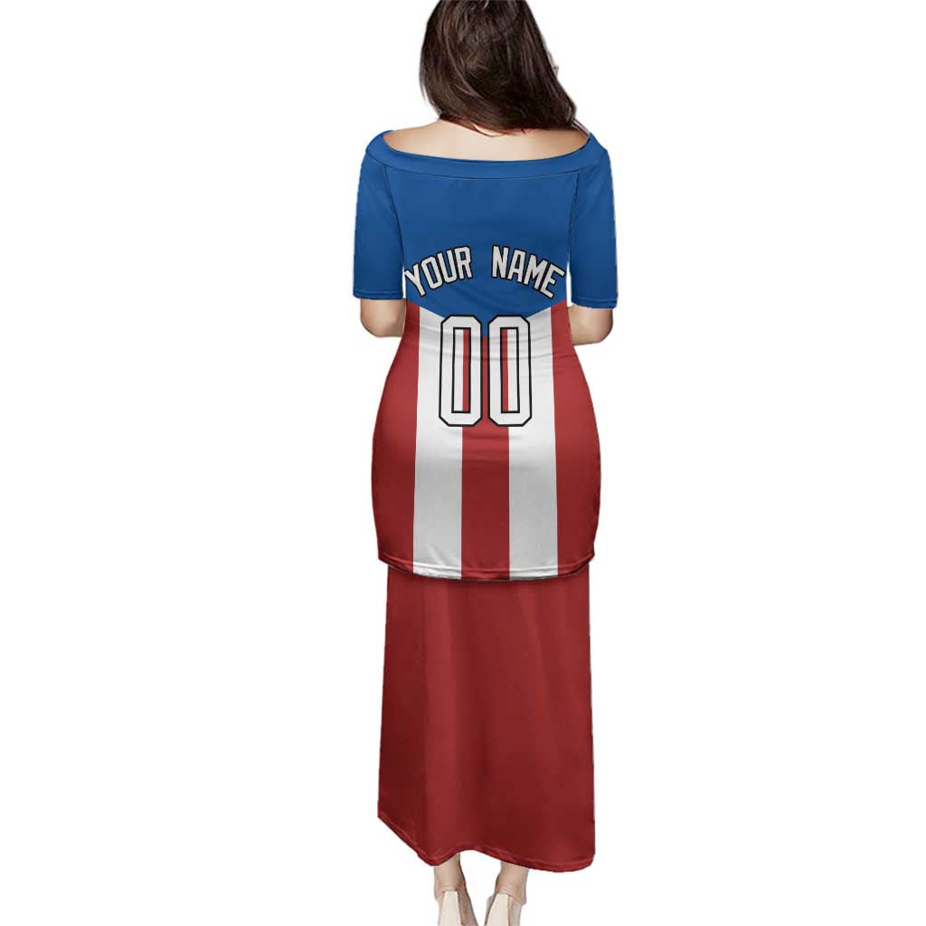 Puerto Rican Baseball Family Matching Puletasi and Hawaiian Shirt Boricua Flag Sports