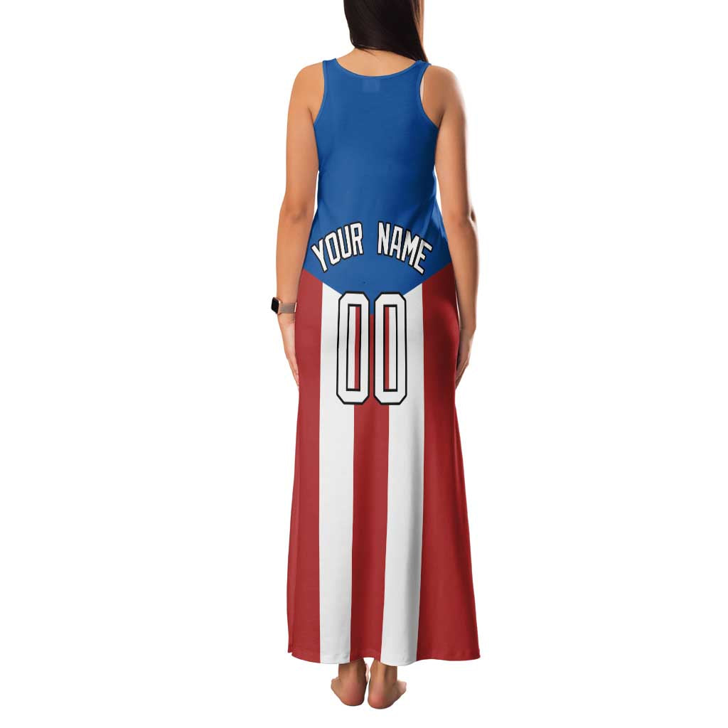 Puerto Rican Baseball Family Matching Tank Maxi Dress and Hawaiian Shirt Boricua Flag Sports