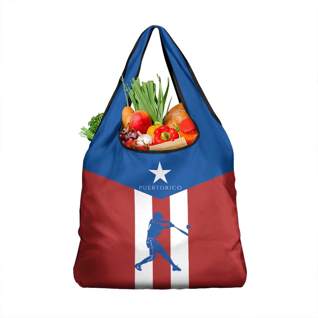 Puerto Rican Baseball Grocery Bag Boricua Flag Sports