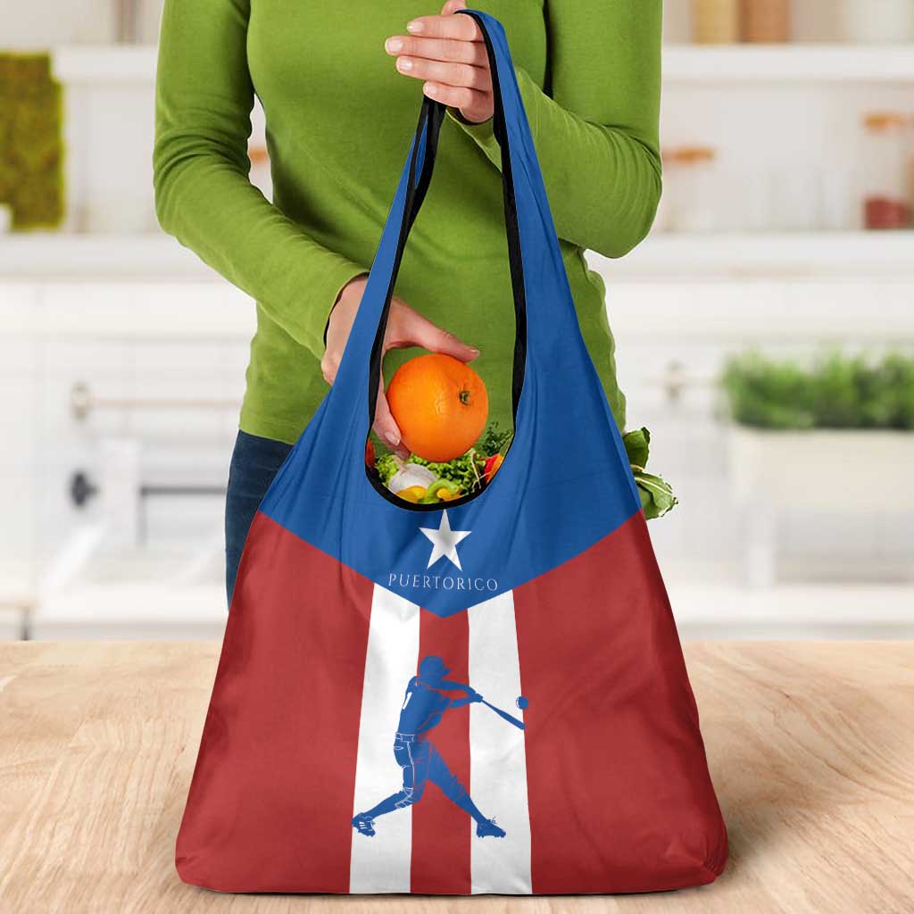 Puerto Rican Baseball Grocery Bag Boricua Flag Sports