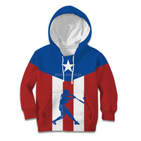 Puerto Rican Baseball Kid Hoodie Boricua Flag Sports