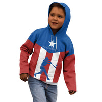 Puerto Rican Baseball Kid Hoodie Boricua Flag Sports