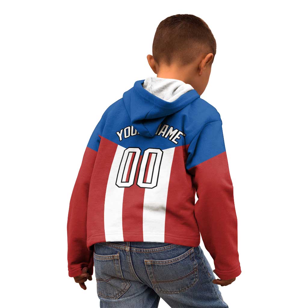 Puerto Rican Baseball Kid Hoodie Boricua Flag Sports