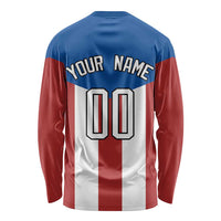 Puerto Rican Baseball Long Sleeve Shirt Boricua Flag Sports