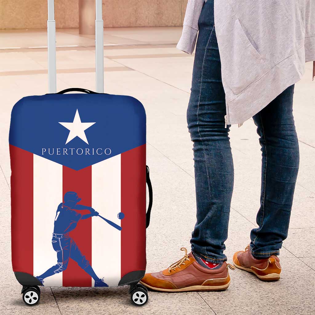 Puerto Rican Baseball Luggage Cover Boricua Flag Sports