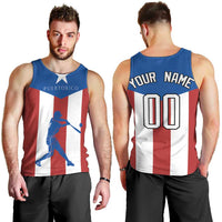Puerto Rican Baseball Men Tank Top Boricua Flag Sports