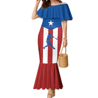 Puerto Rican Baseball Mermaid Dress Boricua Flag Sports