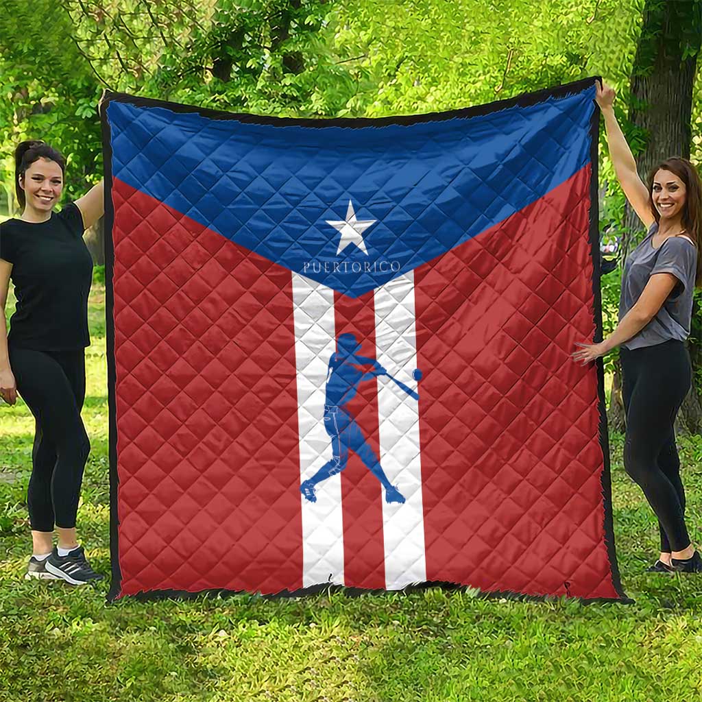 Puerto Rican Baseball Quilt Boricua Flag Sports