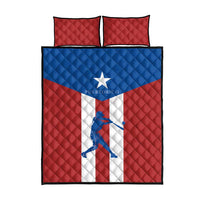 Puerto Rican Baseball Quilt Bed Set Boricua Flag Sports