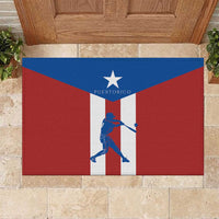 Puerto Rican Baseball Rubber Doormat Boricua Flag Sports