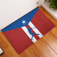 Puerto Rican Baseball Rubber Doormat Boricua Flag Sports