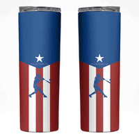 Puerto Rican Baseball Skinny Tumbler Boricua Flag Sports