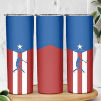 Puerto Rican Baseball Skinny Tumbler Boricua Flag Sports