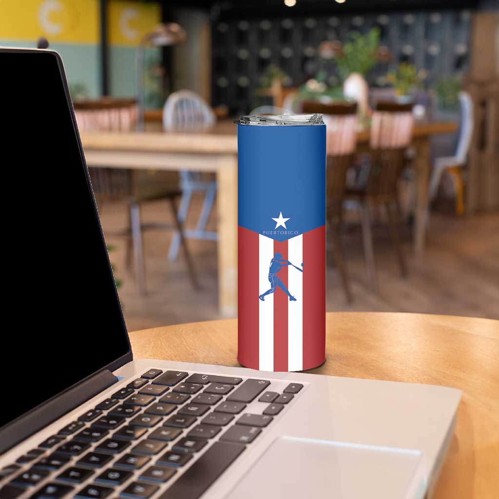 Puerto Rican Baseball Skinny Tumbler Boricua Flag Sports