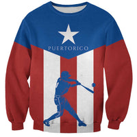 Puerto Rican Baseball Sweatshirt Boricua Flag Sports