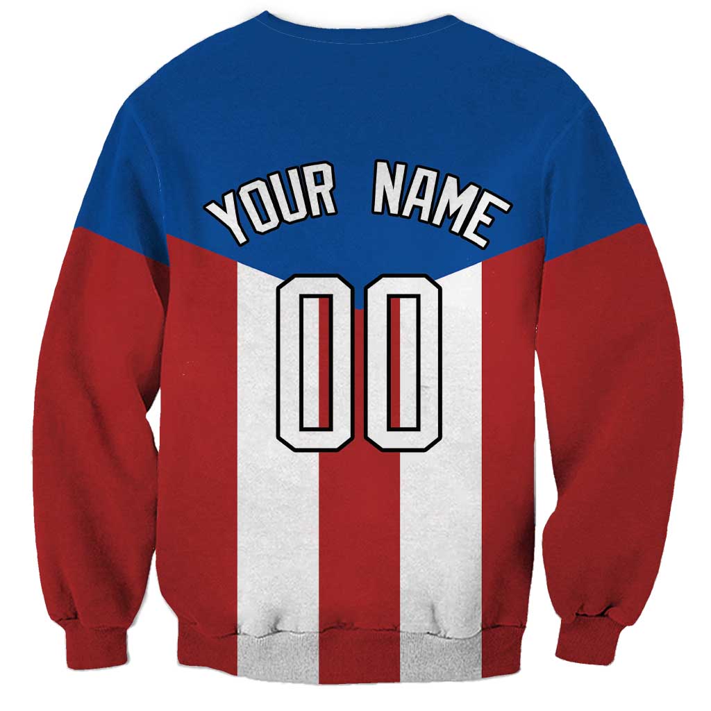 Puerto Rican Baseball Sweatshirt Boricua Flag Sports