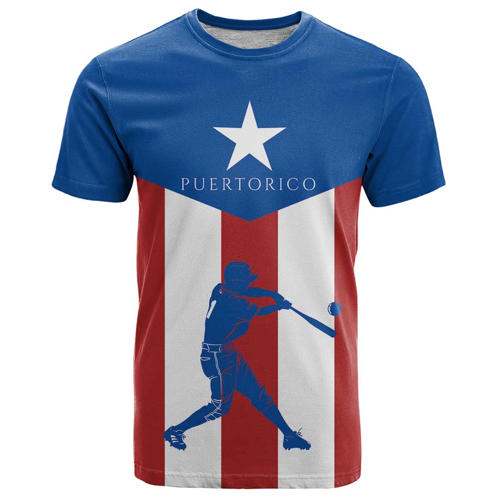 Puerto Rican Baseball T Shirt Boricua Flag Sports