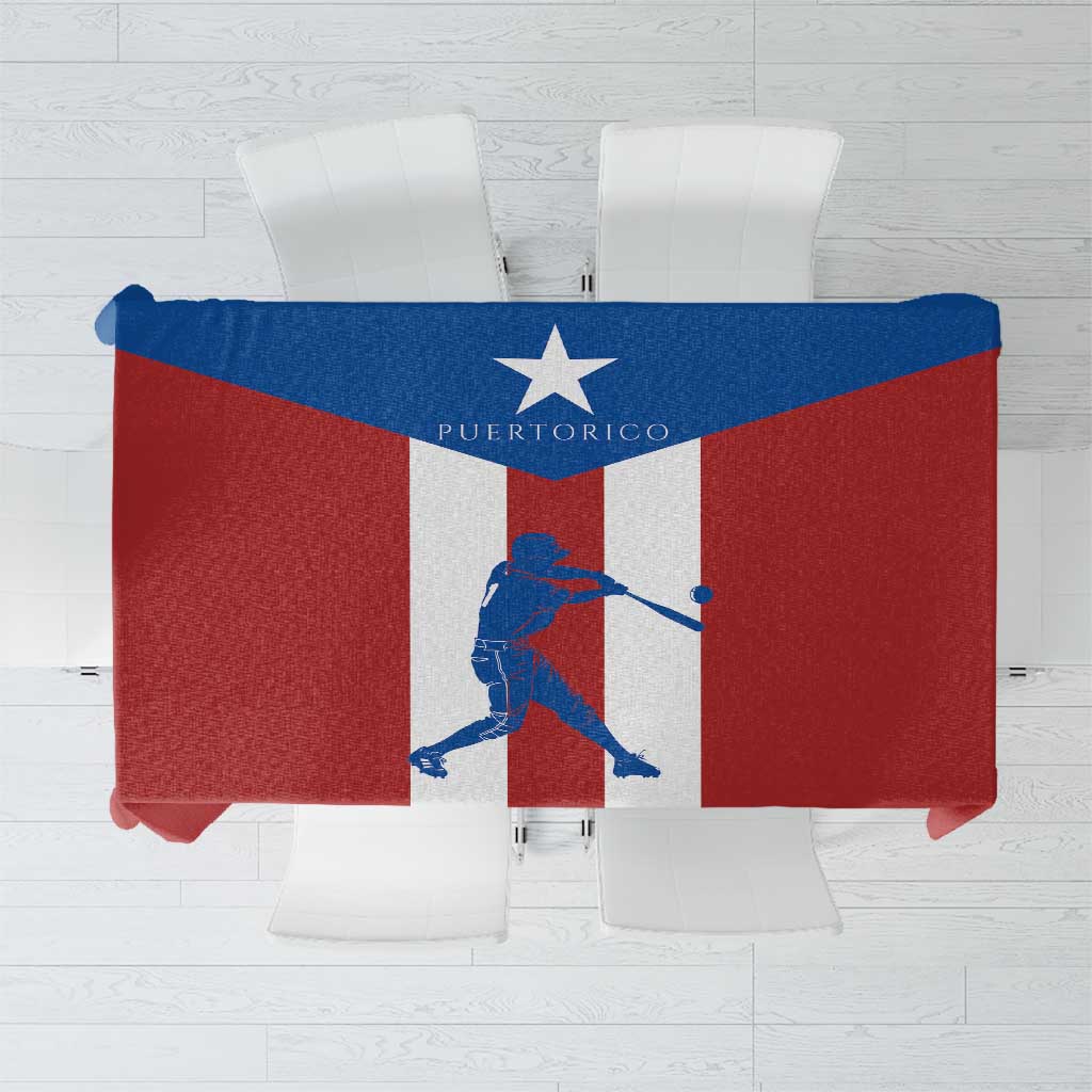 Puerto Rican Baseball Tablecloth Boricua Flag Sports