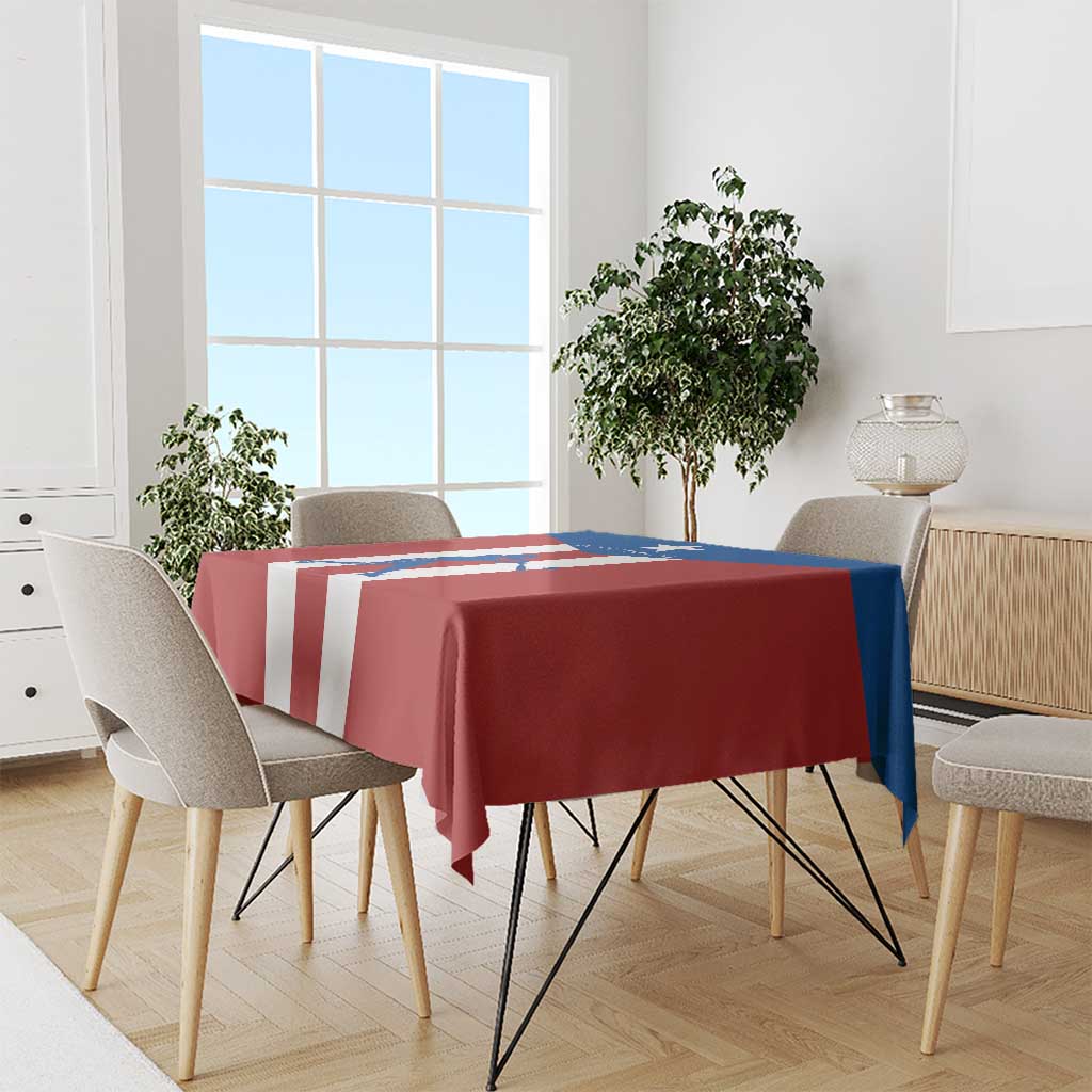 Puerto Rican Baseball Tablecloth Boricua Flag Sports