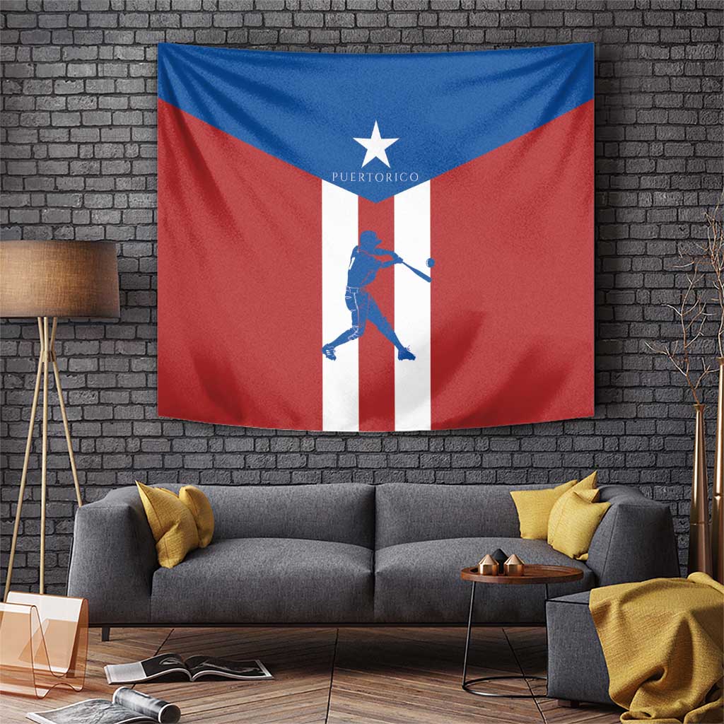 Puerto Rican Baseball Tapestry Boricua Flag Sports