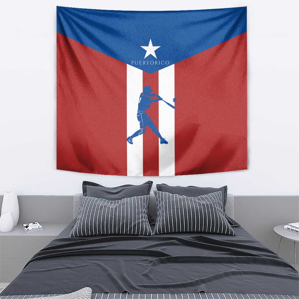 Puerto Rican Baseball Tapestry Boricua Flag Sports