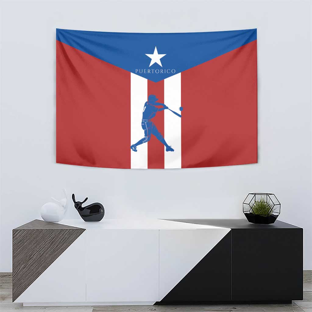 Puerto Rican Baseball Tapestry Boricua Flag Sports