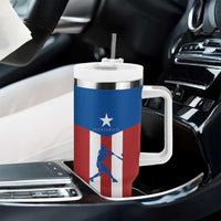 Puerto Rican Baseball Tumbler With Handle Boricua Flag Sports