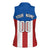 Puerto Rican Baseball Women Sleeveless Polo Shirt Boricua Flag Sports