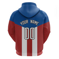 Puerto Rican Baseball Zip Hoodie Boricua Flag Sports