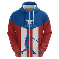 Puerto Rican Baseball Zip Hoodie Boricua Flag Sports