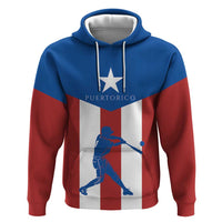 Puerto Rican Baseball Zip Hoodie Boricua Flag Sports