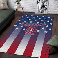 Personalized Team Name American Area Rug USA Flag Fashion Sports
