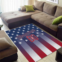 Personalized Team Name American Area Rug USA Flag Fashion Sports