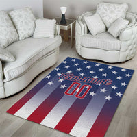 Personalized Team Name American Area Rug USA Flag Fashion Sports