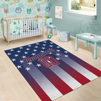 Personalized Team Name American Area Rug USA Flag Fashion Sports
