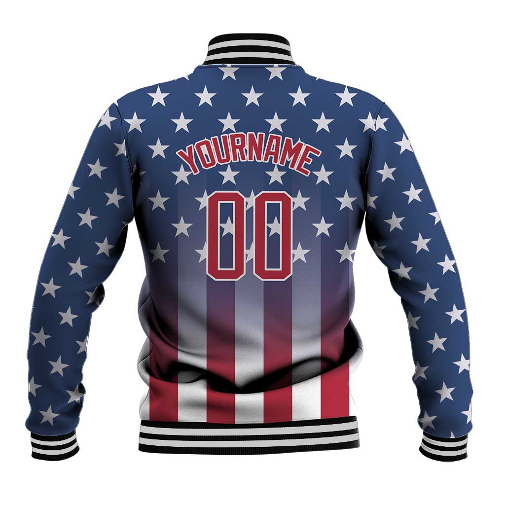 Personalized Team Name American Baseball Jacket USA Flag Fashion Sports