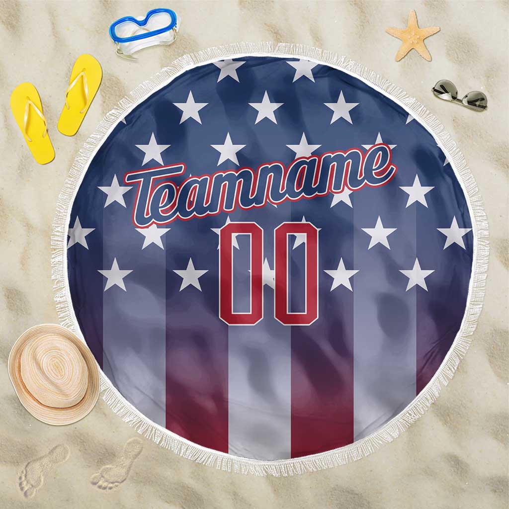 Personalized Team Name American Beach Blanket USA Flag Fashion Sports