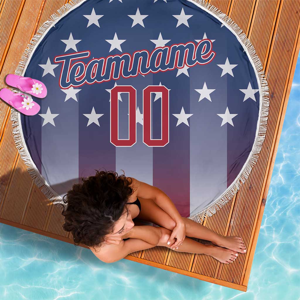 Personalized Team Name American Beach Blanket USA Flag Fashion Sports