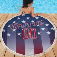 Personalized Team Name American Beach Blanket USA Flag Fashion Sports