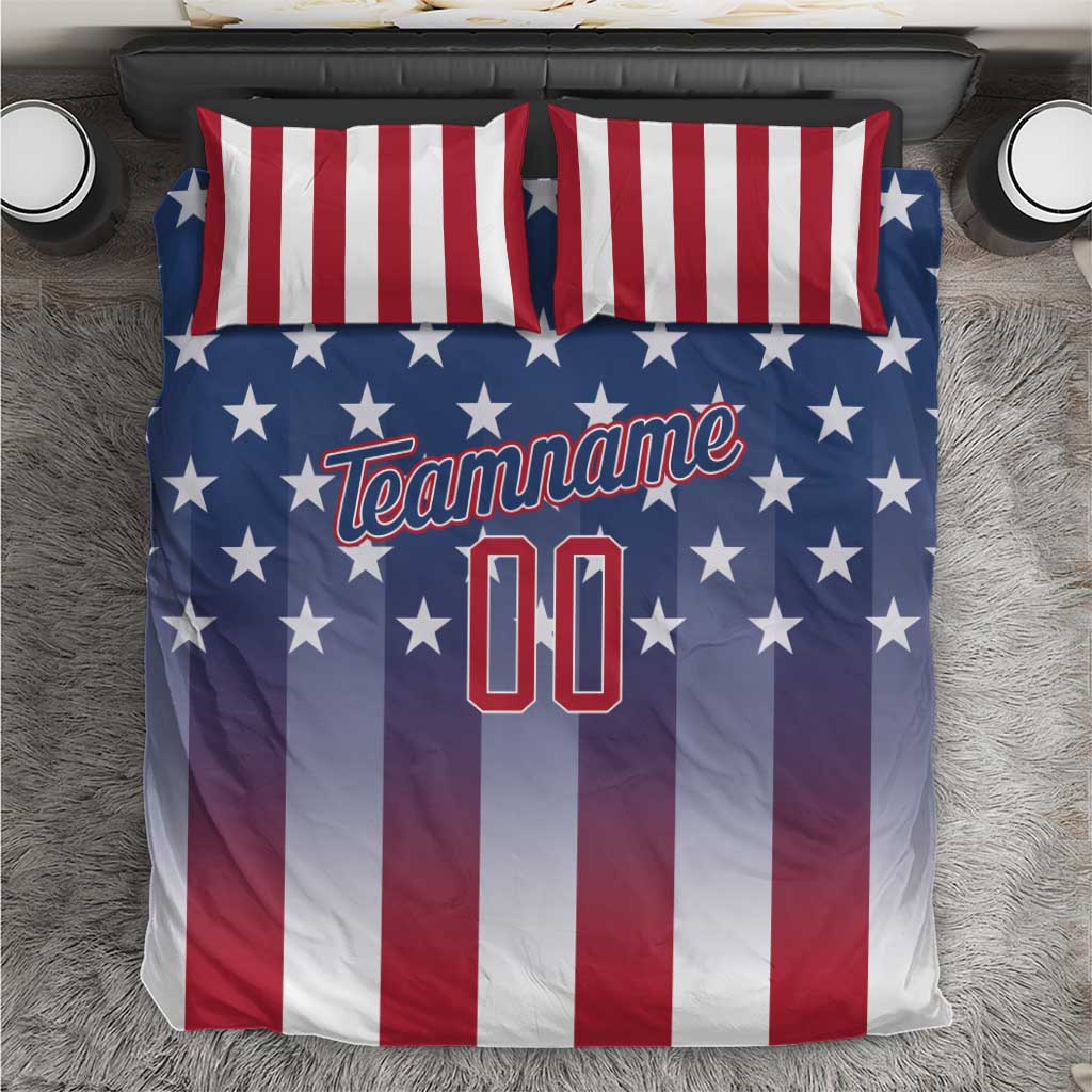 Personalized Team Name American Bedding Set USA Flag Fashion Sports