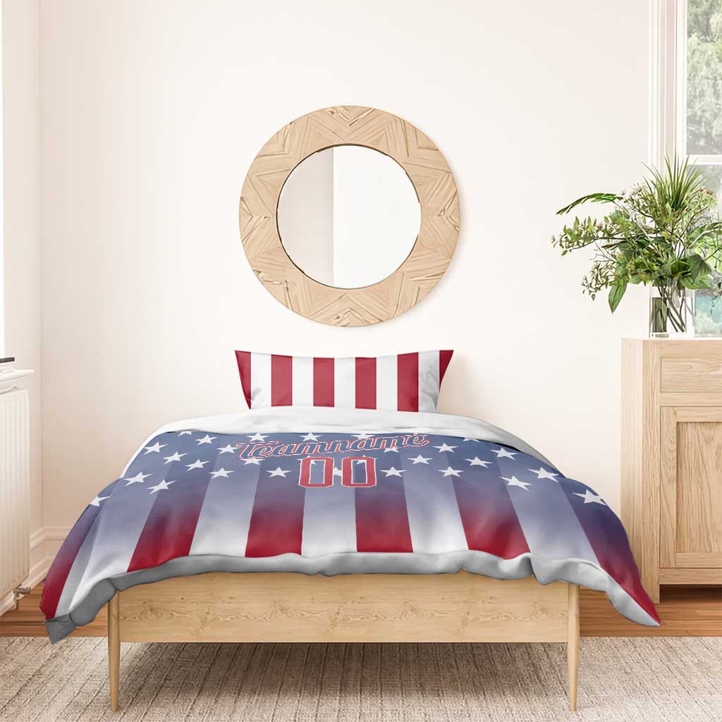 Personalized Team Name American Bedding Set USA Flag Fashion Sports