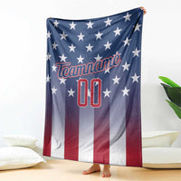 Personalized Team Name American Blanket USA Flag Fashion Sports