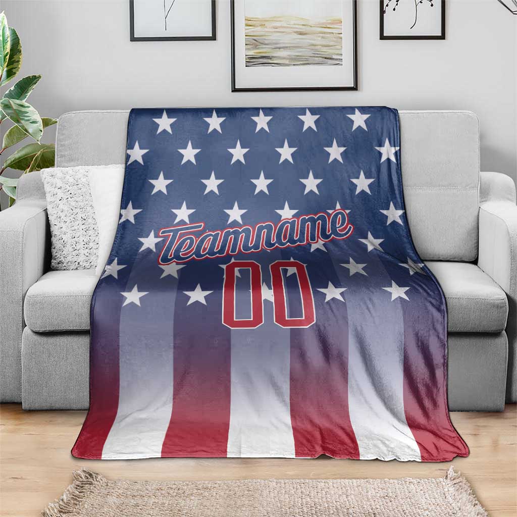 Personalized Team Name American Blanket USA Flag Fashion Sports