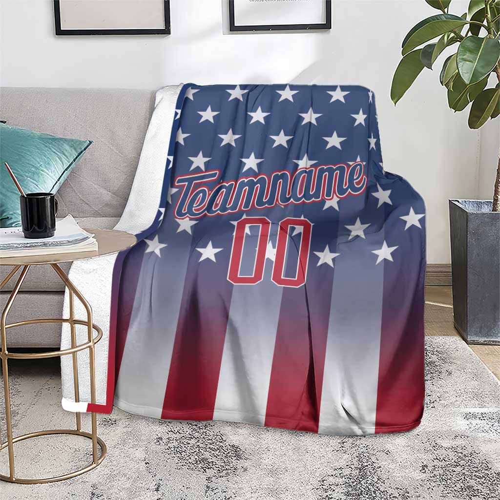 Personalized Team Name American Blanket USA Flag Fashion Sports
