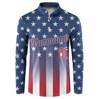 Personalized Team Name American Button Sweatshirt USA Flag Fashion Sports