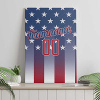 Personalized Team Name American Canvas Wall Art USA Flag Fashion Sports