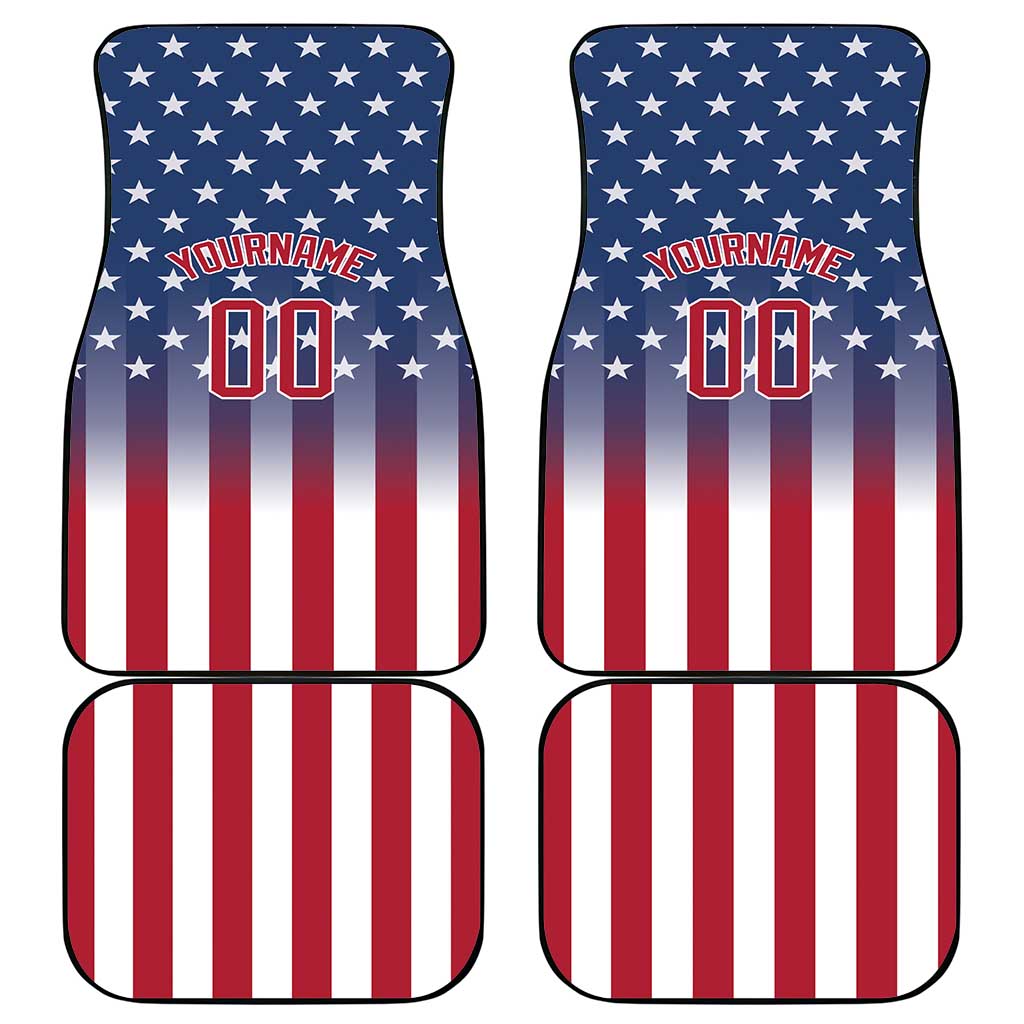 Personalized Team Name American Car Mats USA Flag Fashion Sports