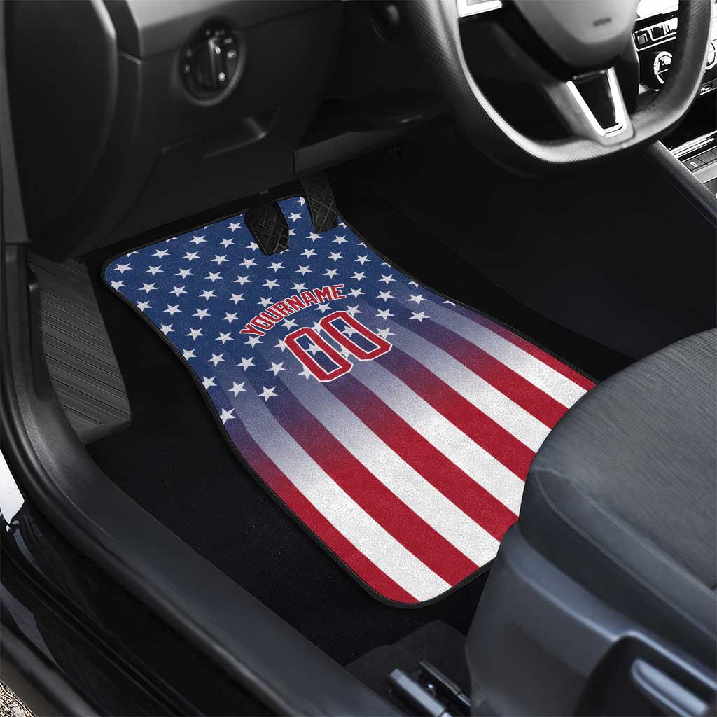 Personalized Team Name American Car Mats USA Flag Fashion Sports